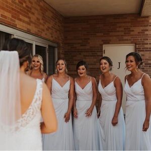 Light blue bridesmaids dress